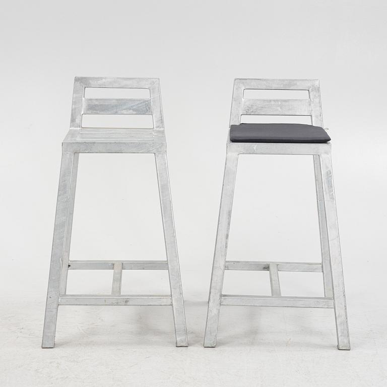 6 galvanized barstools by A2 living.