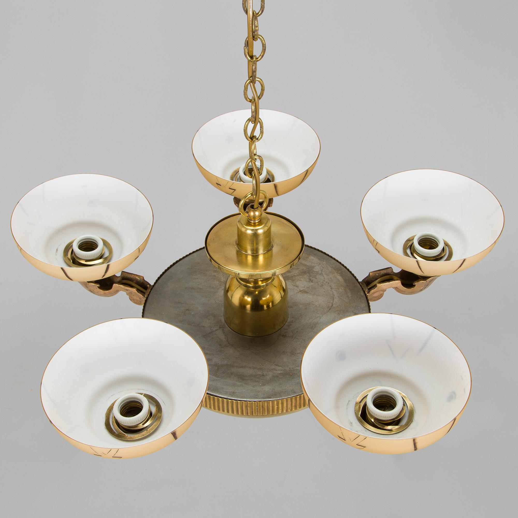 Paavo Tynell, taklampa modell 1204/5, Taito, 1930-tal.