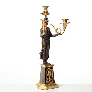 An Empire 19th century three-light candelabra.