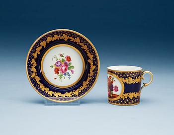 362. A "Sévres" cup and saucer, 19th Century.