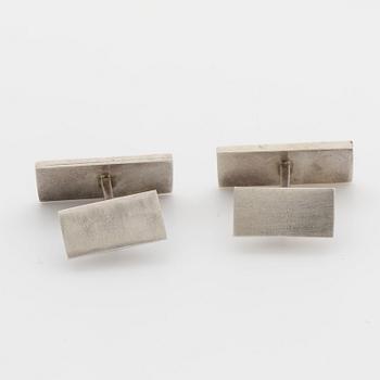 WIWEN NILSSON, manschettknappar, ett par, silver, Lund 1959,