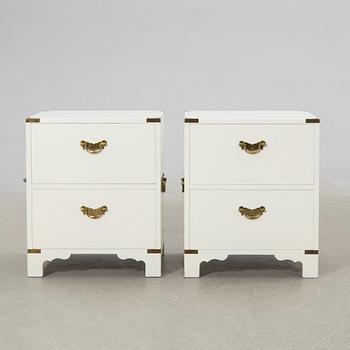 Sängbord, ett par, NK (Nordiska Kompaniet) 1900-talets senare del.