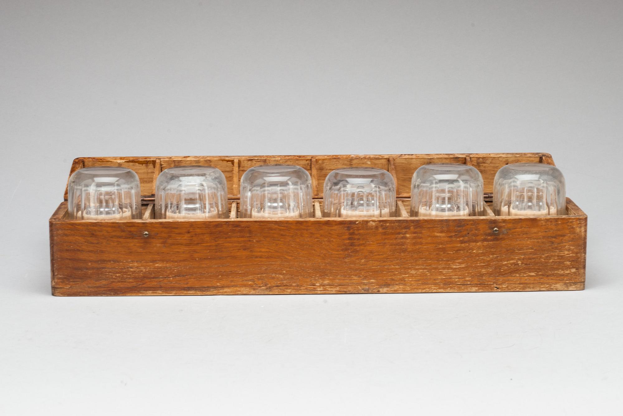 GLAS, 6+6 st, i etui, 1900-talets första hälft.