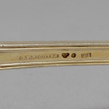 A gilt silver spoon, 'Kings Pattern', GW Richter, 1849.