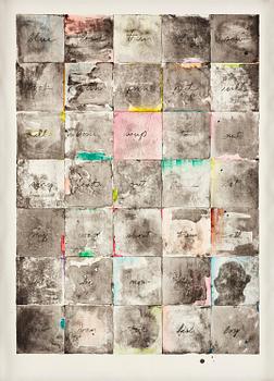 413. Jim Dine, "Wall chart II" .