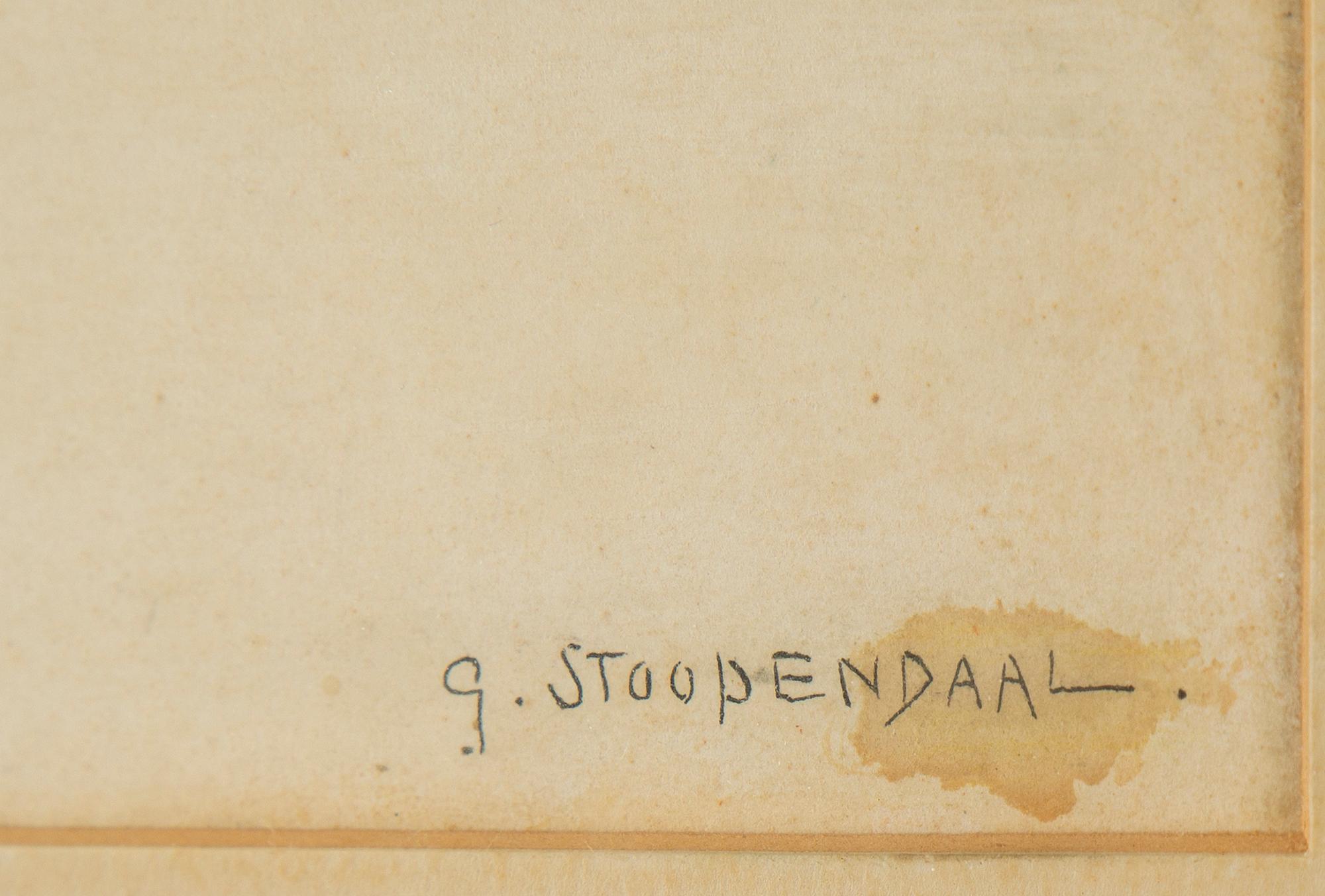 GEORG STOOPENDAAL, watercolur, signed.