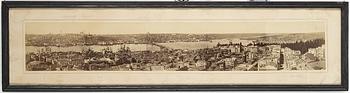 A pair of topographical photographs of Istanbul, Turkey, late 19th Century.