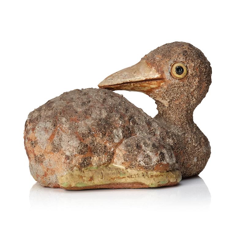 Tyra Lundgren, Tyra Lundgren, a stoneware sculpture of a bird, probably 1960-70s.
