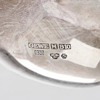 Kaffeskedar, 12 st, silver, "Svenska Floran", 1970-tal.