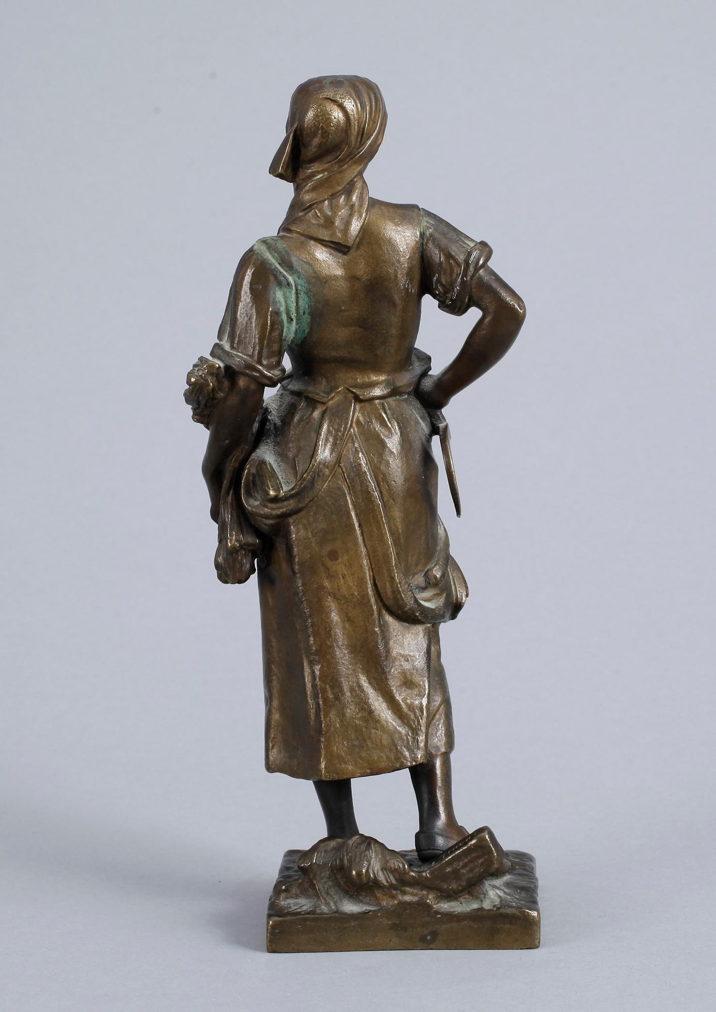 OKÄND KONSTNÄR, brons, bär signatur, 1800/1900-tal.