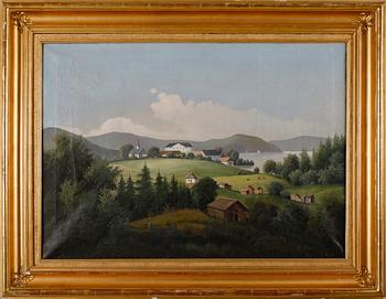 OKÄND KONSTNÄR, sannolikt Norge, 1800-tal, olja på duk, monogramsign och dat FN 82.
