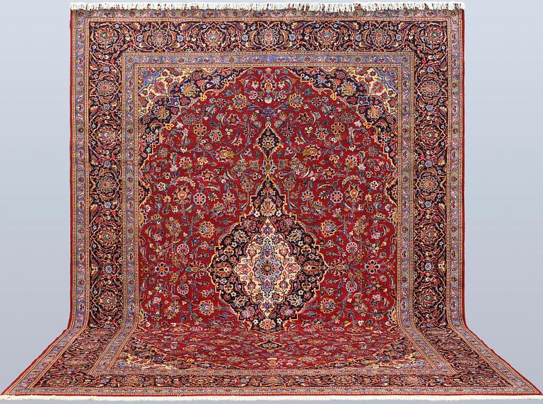 A Keshan carpet, 464 x 361 cm.