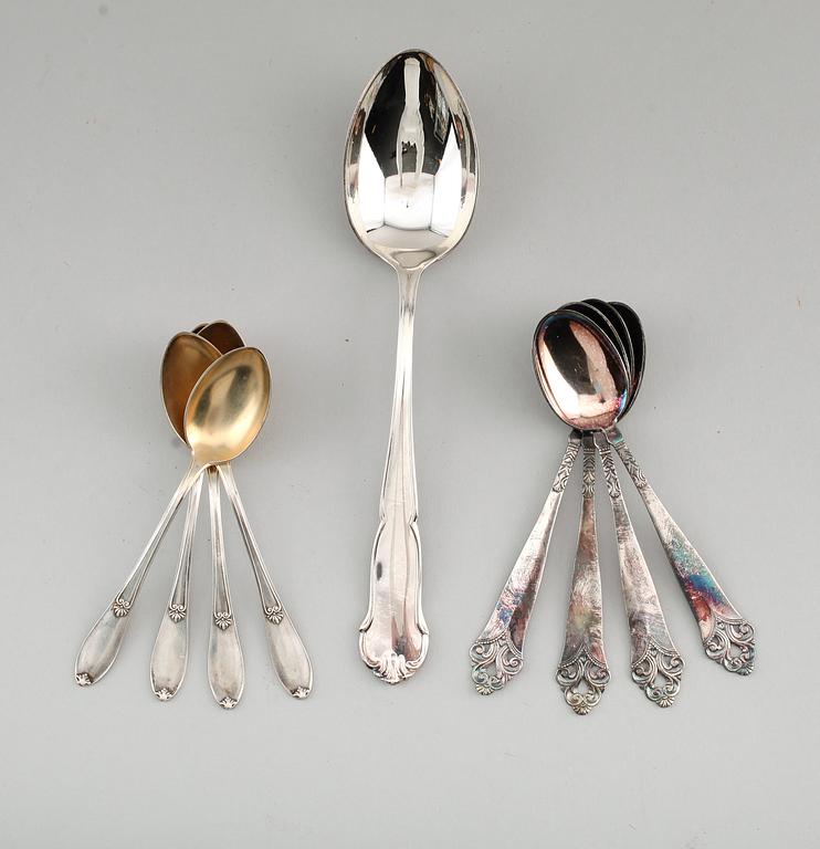 SKEDAR, 22 st, silver, olika modeller. Vikt ca 12 g.