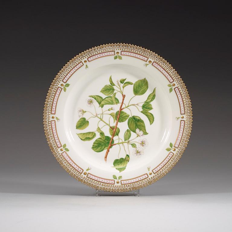 TALLRIKAR, 13 stycken, porslin. ”Flora Danica”, Kunglig Dansk, 1900-tal.