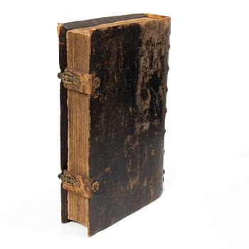 Karl XII:s stora kyrkobibel (bokstavligen i detta fall), 1702-3, Biblia, thet är all then heliga skrift på swensko.