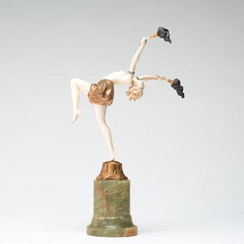 Ferdinand Preiss, A Ferdinand Preiss Art Déco sculpture 'The Torch Dancer', France ca 1925.