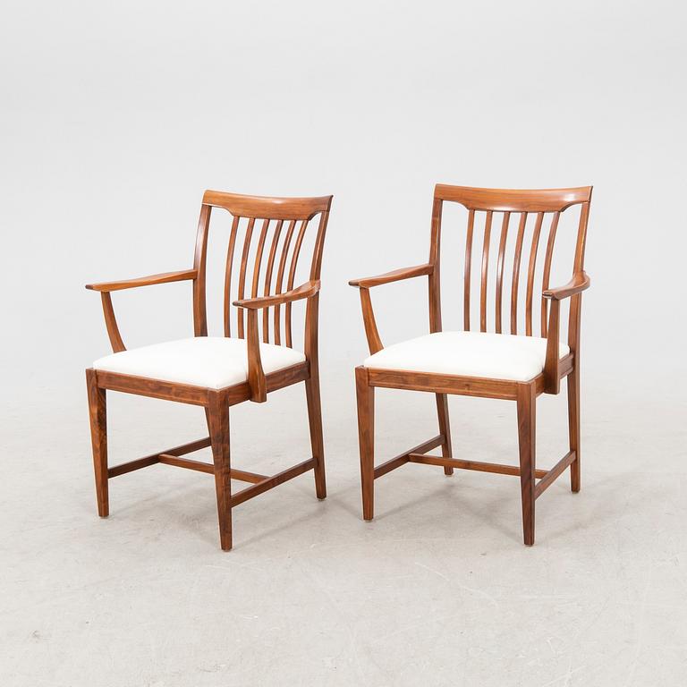 Svante Skogh, apiar of walnut "Vindö" armchairs.