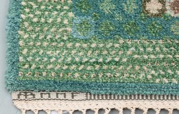 MATTA. "Bankrabatten grön". Flossa. 301 x 207 cm. Signerad AB MMF BN.