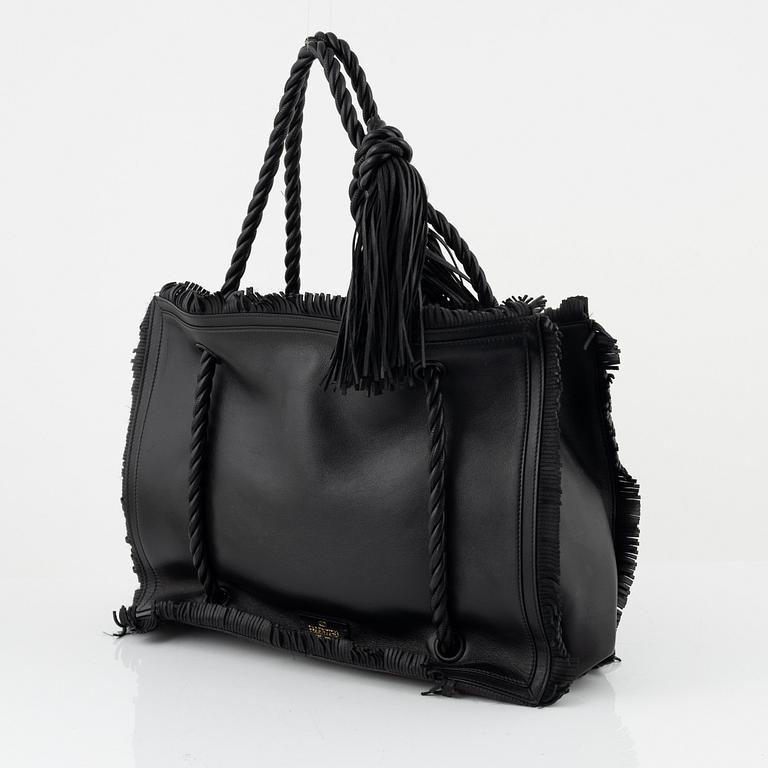 Valentino Garavani, "The Rope Large Fringe Leather Tote Bag".