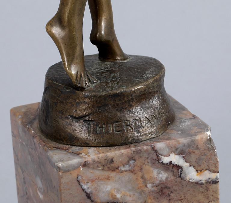 SKULPTUR, brons, signerad Thierman, 1900-tal.