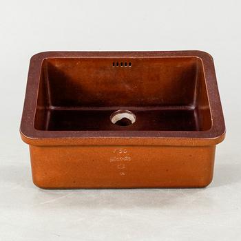 TVÄTTHO/HANDFAT, saltglaserat stengods, "V50", Höganäs, 1900-talets första hälft.