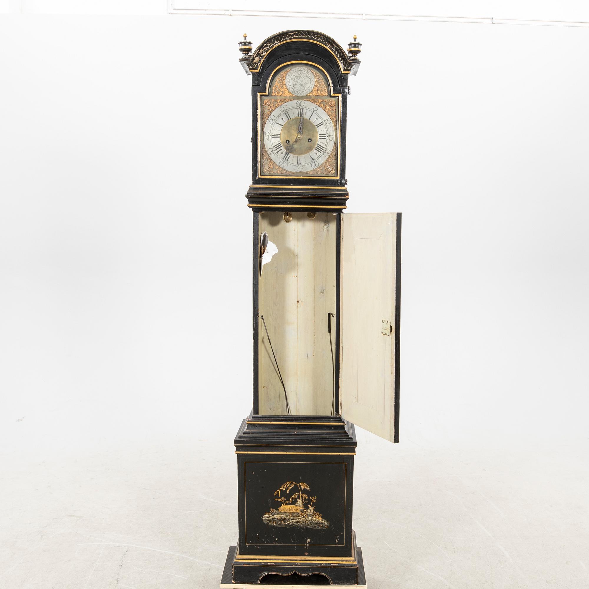 Floor clock, signed by Eric Nohrman, Norrköping around 1800.