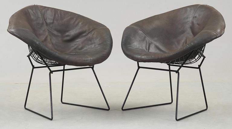 FÅTÖLJER, ett par, "Diamond chair" Harry Bertoia. 1900-talets andra hälft.