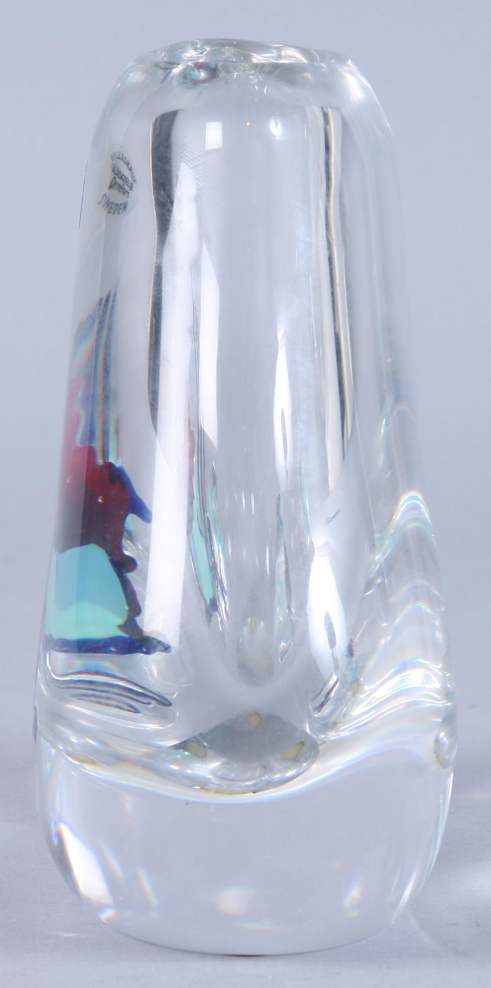 VAS, glas, Carlos Pebaque, Gullaskruf, sign.