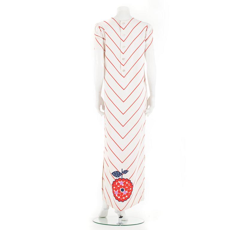 LANVIN, a red and white printed dress. French size 42.