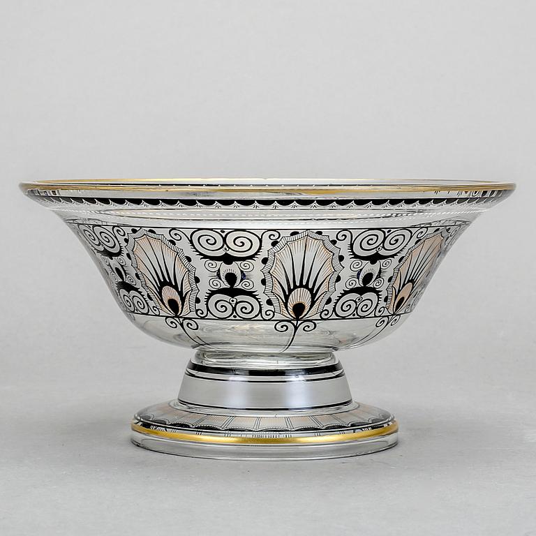 SKÅL, glas, Böhmen, 1800/1900-tal.