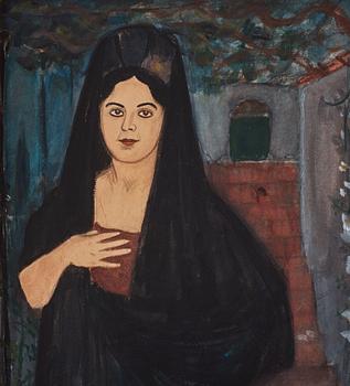 Hilding Linnqvist, Spanish lady with mantilla.