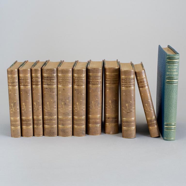 ALBERT ENGSTRÖM, 11 vol, bla Samlade berättelser av Albert Engström, Stockholm 1924-27.
