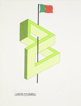 OSCAR REUTERSVÄRD, 14 st, mapp av färglitografier, signerade och numrerade 64/210.