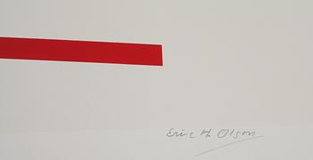 ERIC H OLSON, färglitografi. Numrerad 1/100 och signerad.