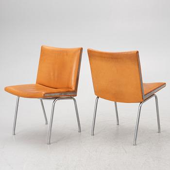 Hans J. Wegner, four 'Kastrup Airport Lounge Chairs'/'Lufthavnstolen', Johannes Hansen, Denmark, 1960s.
