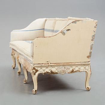 Soffa, Sverige, 1700-talets andra hälft, Rokoko.