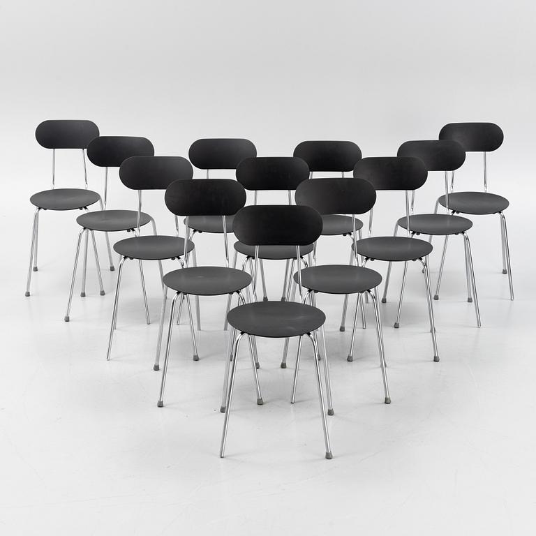 Enzo Mari, a set of twelve 'Mariolina' chairs form Magis, Italy.