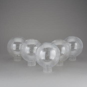 LAMPKUPOR, 25 stycken, glas, troligen Hans Agne Jakobsson, 1900-talets andra hälft.