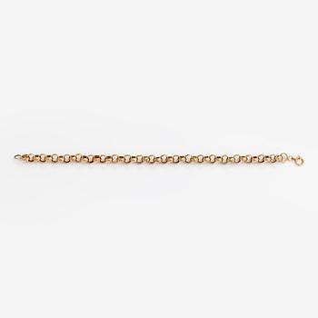 A 14K gold bracelet.