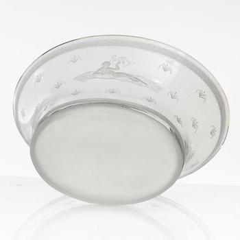 Edward Hald, skål med fat, modell 149, Orrefors.