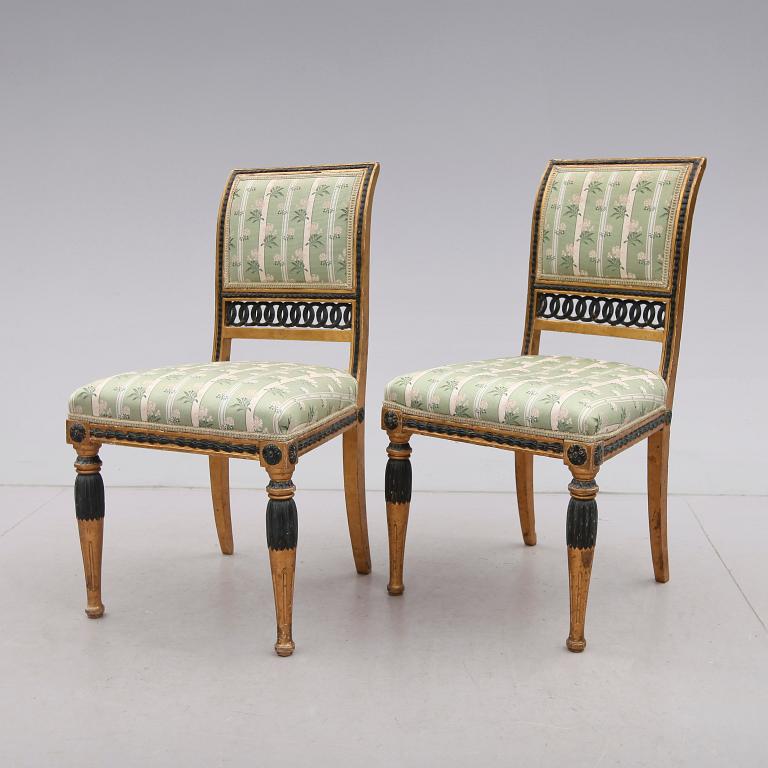 STOLAR, 1 par, sengustavianska, omkring år 1800.