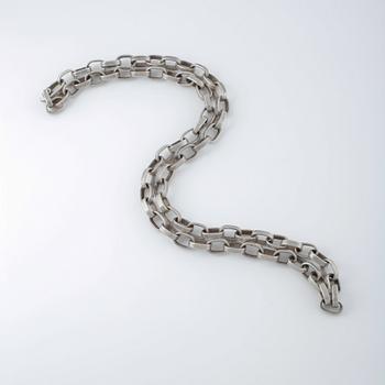 HALSLÄNK samt ARMLÄNK, silver, Göran Kuhlin, Göteborg. Vikt 90,0 gram.
