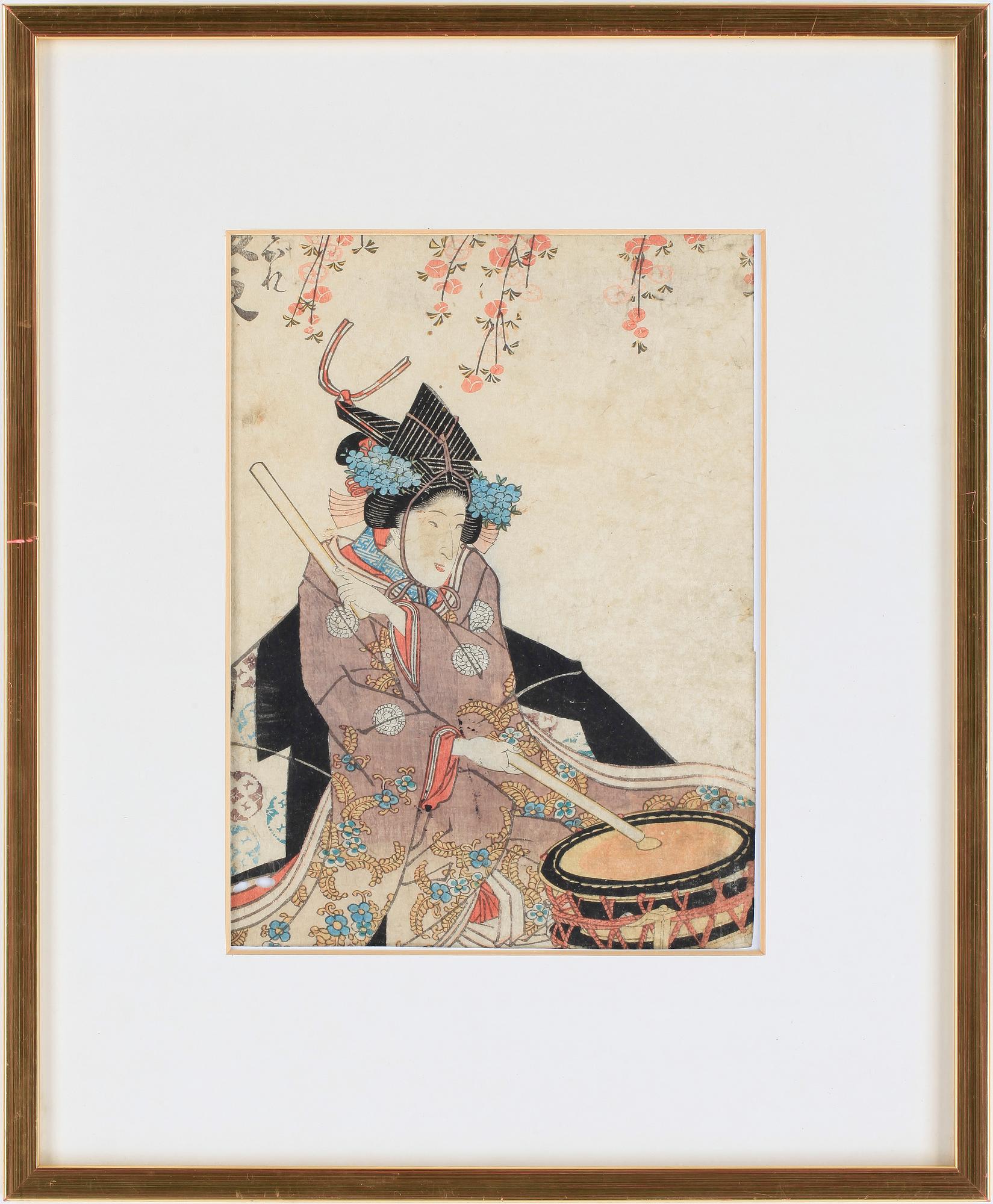 TRÄSNITT, 2 st, Japan, 1800-tal.