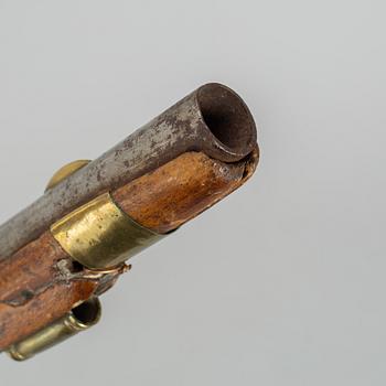 A Prussian flintlock pistol 1731 pattern, marked  'Potsdam Mag' and S et D.