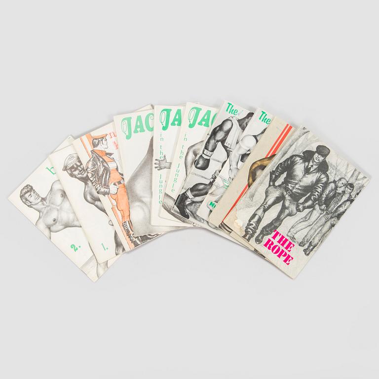 Tom of Finland (Touko Valio Laaksonen), och Dom Orejudos (Etienne & Stephen), serietidningar, 10 st, 1960-80-tal.