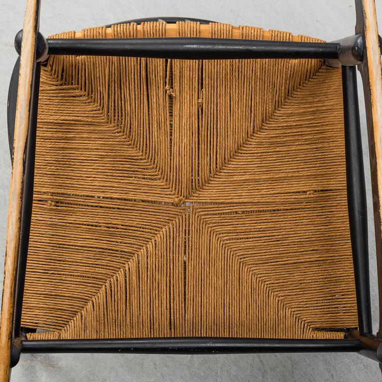 HANS J WEGNER, gungstol,  "J 16". FDB Möbler, 1900-talet sandra hälft.
