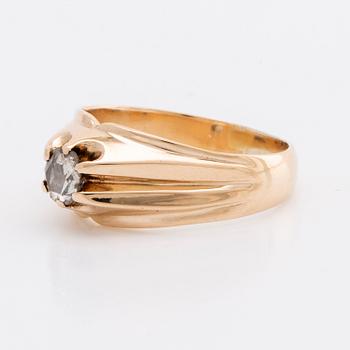 RING 14K gold 1 rose-cut diamond approx 0,15 ct.