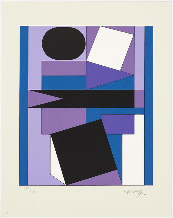 Victor Vasarely, "I ON" Portfölj med 7 serigrafier.