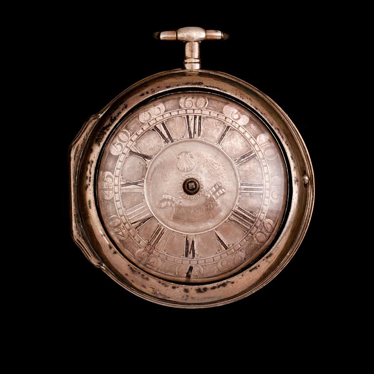 SPINDELUR, silver, William Thompson, London, nr 305, 1700-tal.