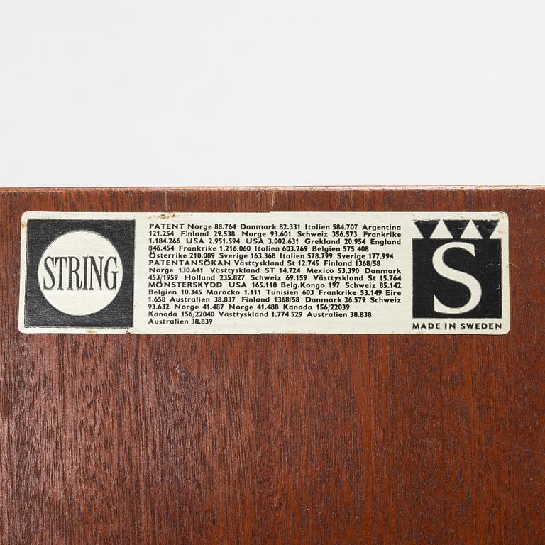 Nils Strinning, hyllsystem, "String/BFB hyllan", String Design AB, 1960-tal.
